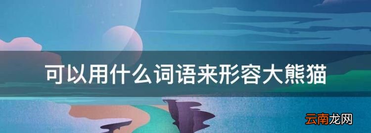 形容大熊貓的詞語有哪些，可以用什么詞語來形容大熊貓