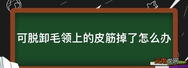 可脫卸毛領(lǐng)上的皮筋掉了怎么辦