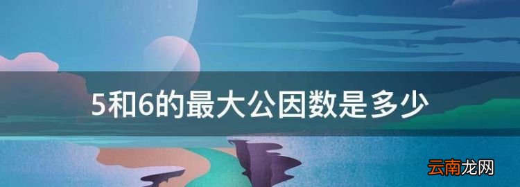 5和6的最大公因數(shù)是多少，36和48的最大公因數(shù)是什么