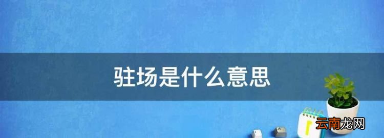 駐場(chǎng)是什么意思