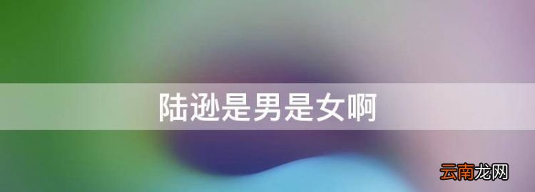 陸遜是男是女，我終于知道陸遜為什么是女的啦