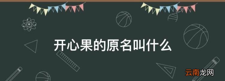 開心果的原名叫什么