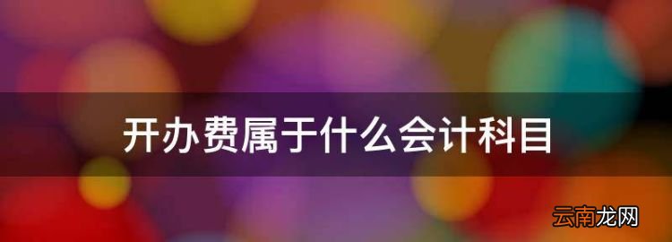 開辦費在哪個科目核算，開辦費屬于什么會計科目